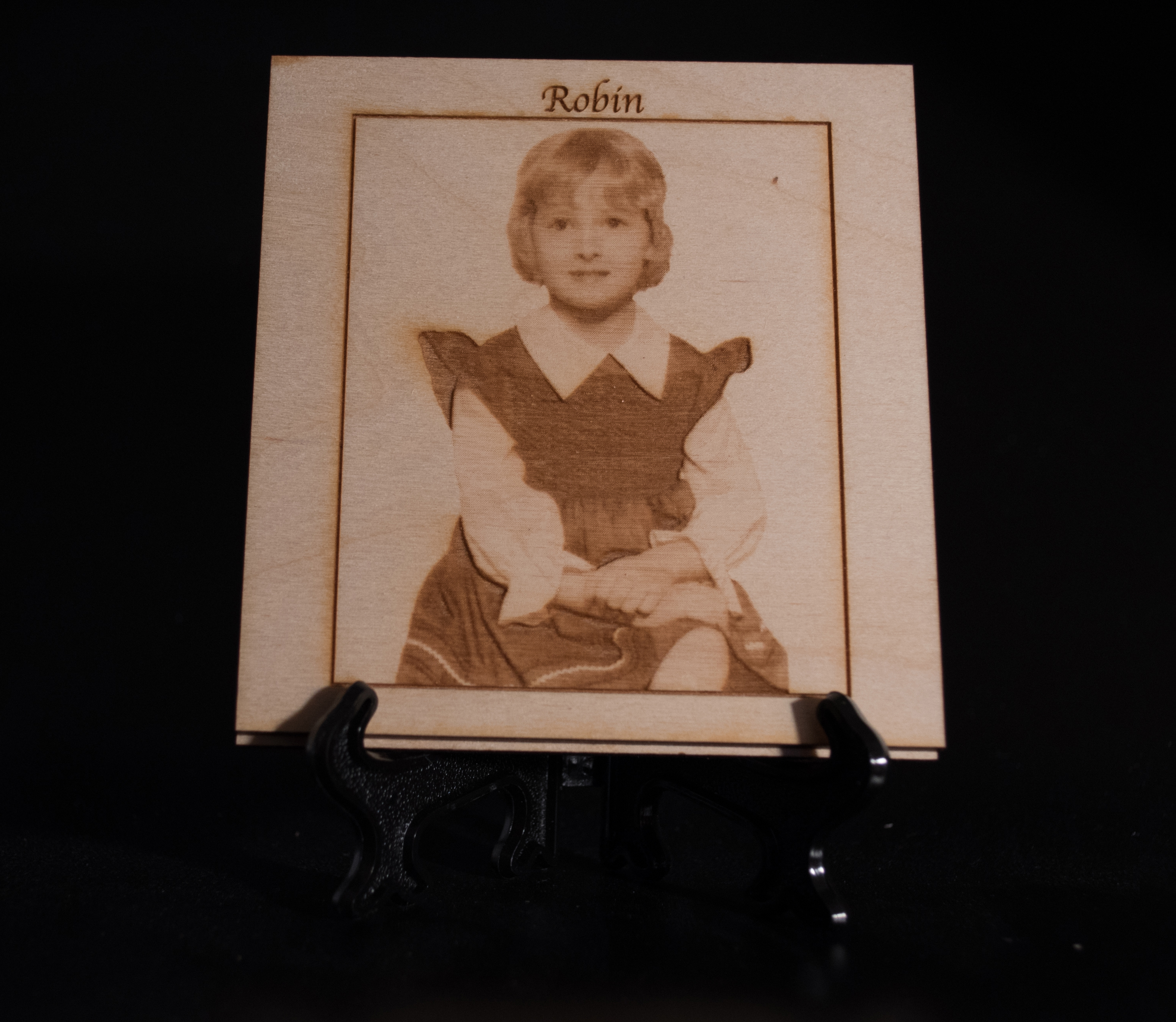 Engraved photograph of a child