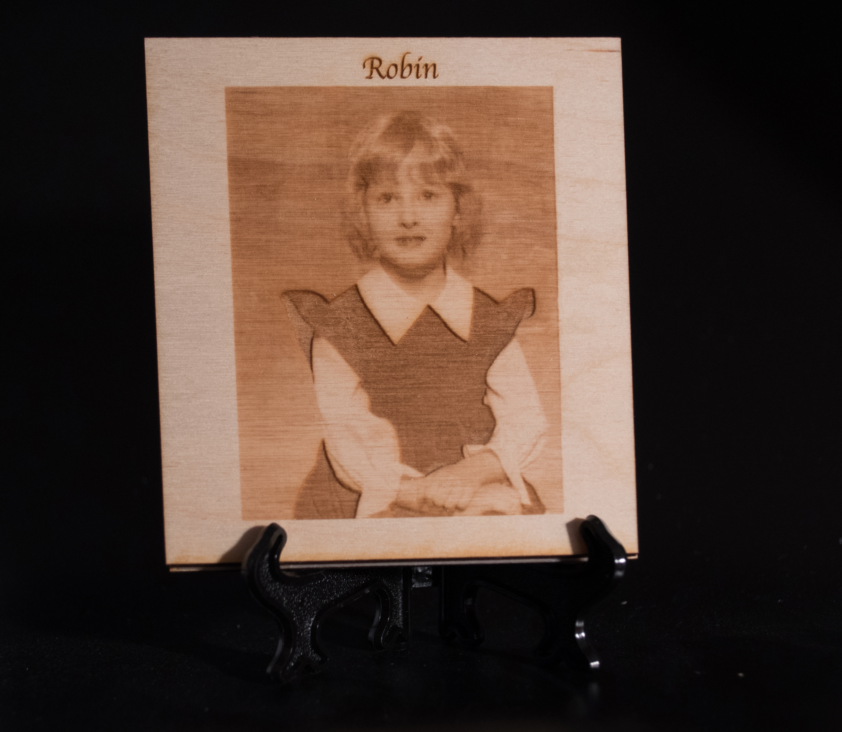 Engraved photograph of a child