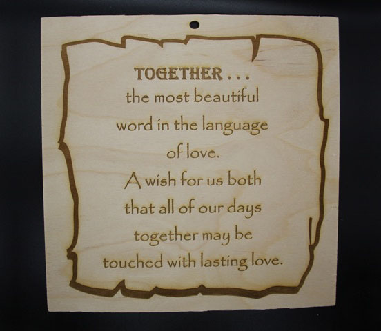 Together Plaque